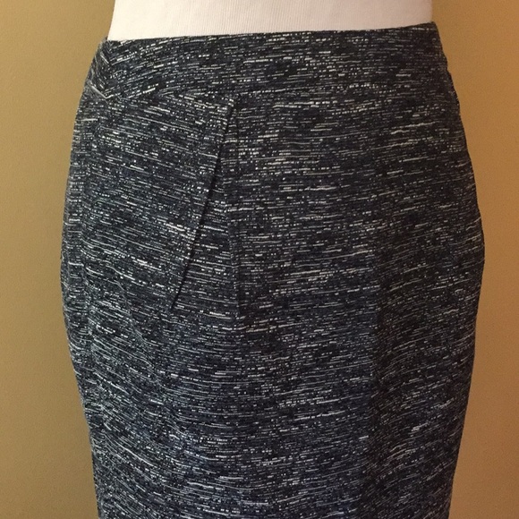 TOMMY HILFIGER Size 4 Pencil NUBBY Blue-White -Black Tweed-Look Career $148 NEW - Picture 11 of 16